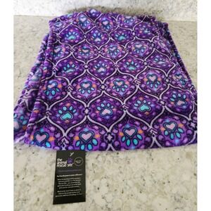 The Animal Rescue Site Super Cozy Fleece Purple Paw Print Scarf NEW‎